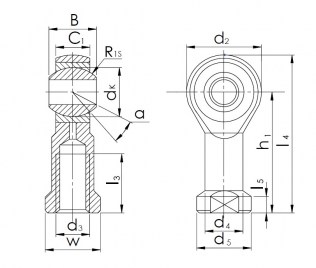 Подшипник Шарнирные головки с внутренней резьбой Подшипник SIL 10 T/K (PHS 10 L) по выгодным ценам Кропоткин